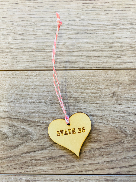 Wooden Heart Tag